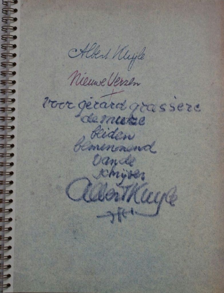 Nieuwe verzen – voor Gérard Grassère, de muze beiden beminnend