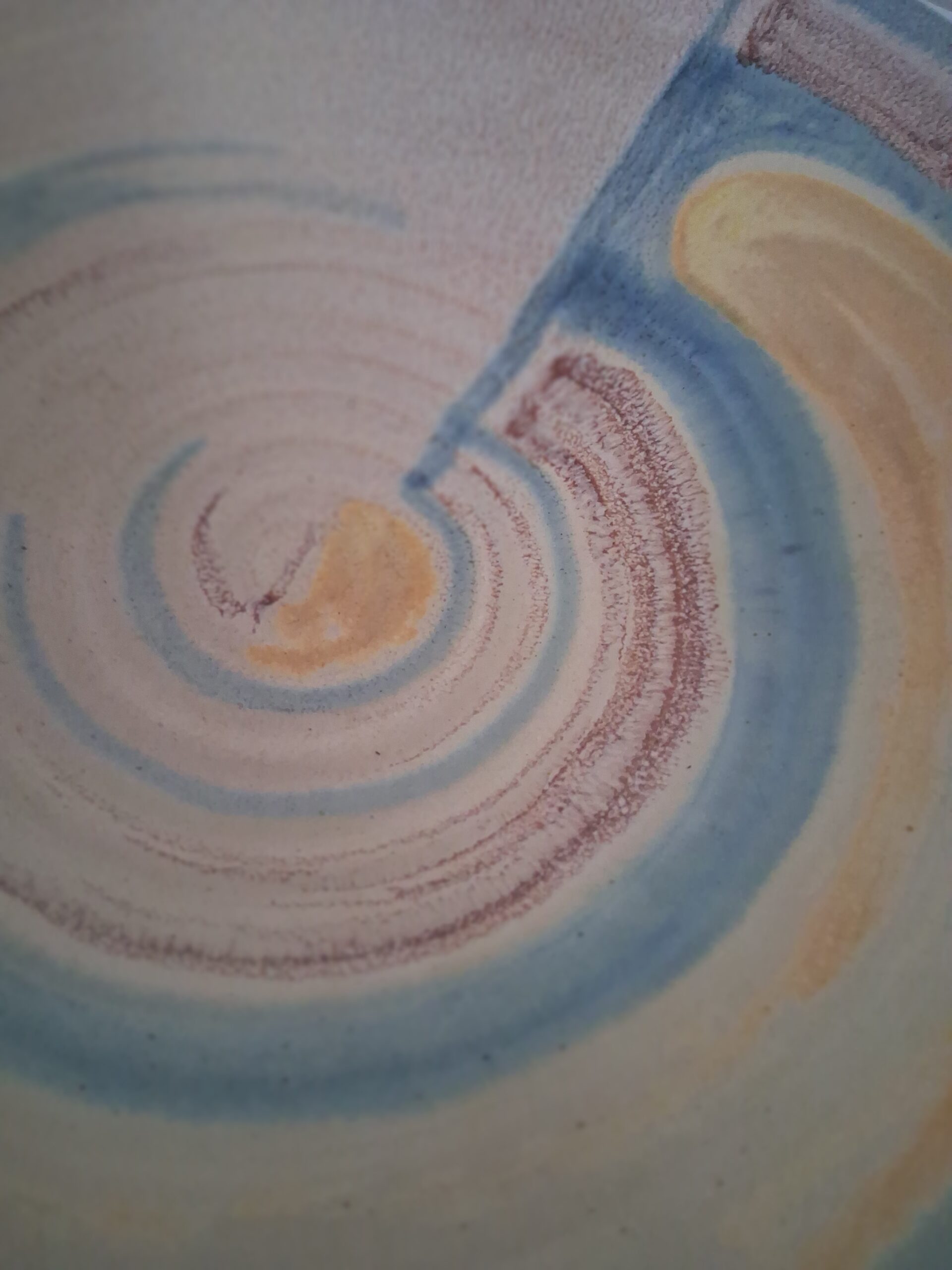 Mobach Utrecht — handbeschilderde abstracte schaal — ca. jaren 60 - Afbeelding 3